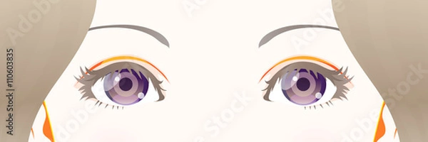 Obraz 女性の目元 / 紫