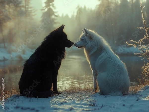 Fototapeta wolf in the forest