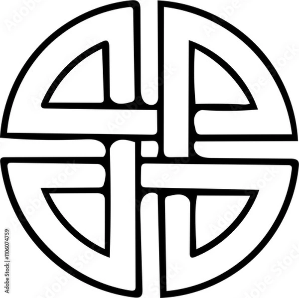 Obraz Celtic knot line art
