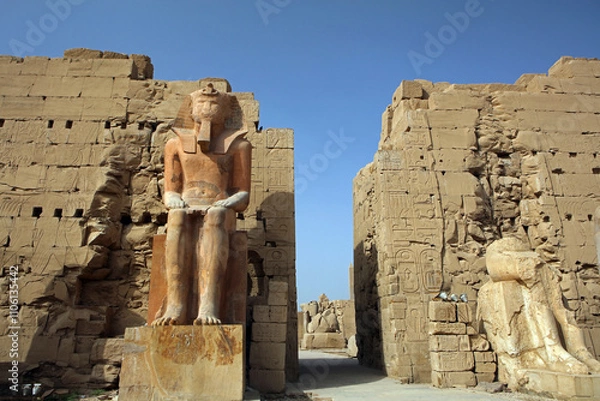Fototapeta Seventh pylon of Thutmose III in Karnak temple near Luxor, Egypt