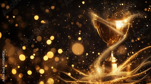 Obraz Sparkling Golden Particles