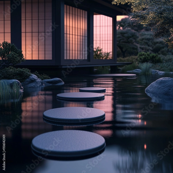 Obraz  Zen Garden at Sunset
