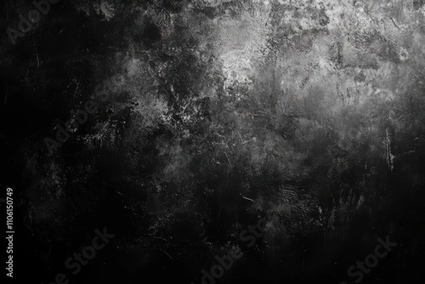 Fototapeta Muted minimalist canvas showcasing geometric shapes and designs. Somber mood in monochrome tones