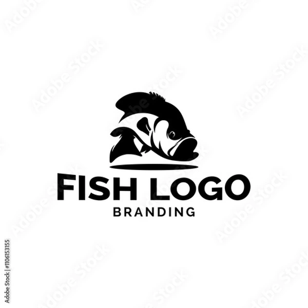 Obraz Simple Fish Logo Branding Vector