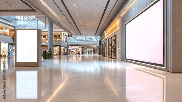Obraz Modern Mall: Blank LED Screens