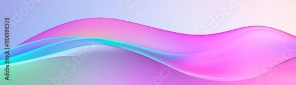 Fototapeta Dynamic abstract wave patterns digital art colorful background modern design creative perspective visual aesthetics