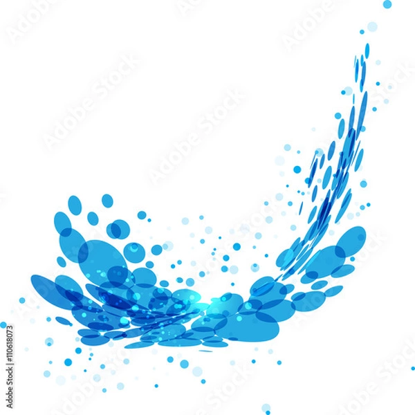 Fototapeta Water splash on white background