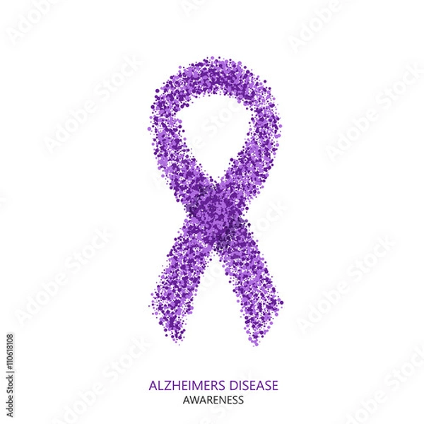 Obraz Vector modern ALZHEIMERS DISEASE awareness circles desigen.