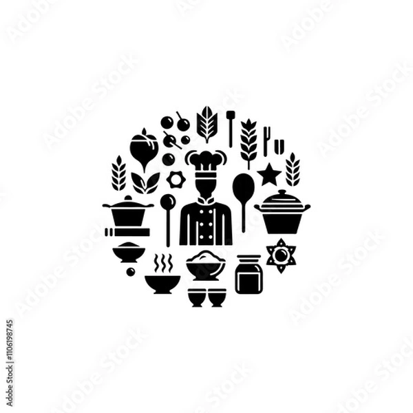 Obraz miscellaneous vector icon white background.