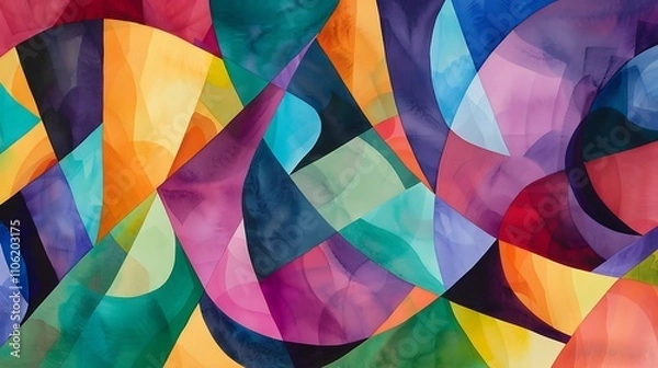 Obraz An Abstract Painting Featuring Arrows as Brushstrokes, Symbolizing Direction, Movement, and Transformation Through Bold Lines and Vibrant Colors in a Fluid, Energetic Composition