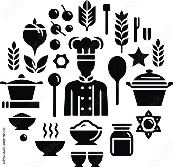 Obraz miscellaneous vector icon white background.