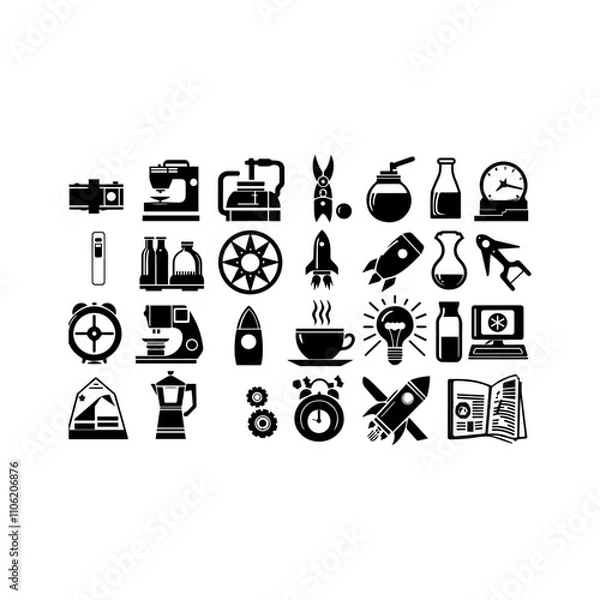 Obraz miscellaneous vector icon white background.