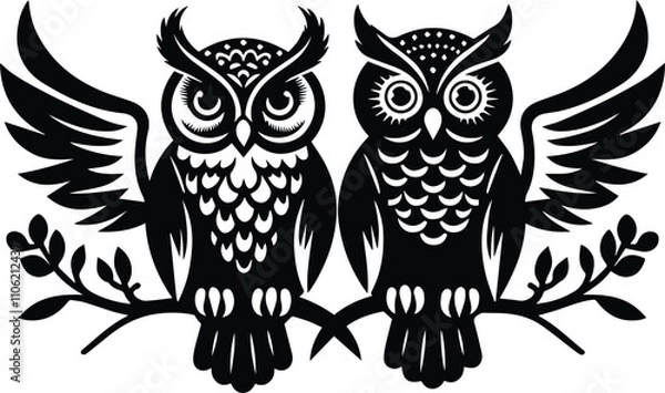 Fototapeta owl vector icon on white background