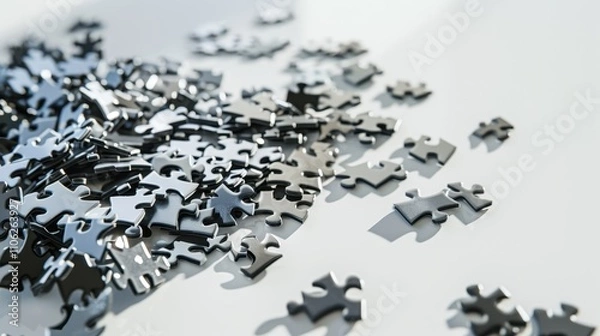 Obraz Scattered Puzzle Pieces