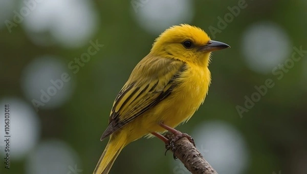 Obraz Little yellow bird in Panama city.