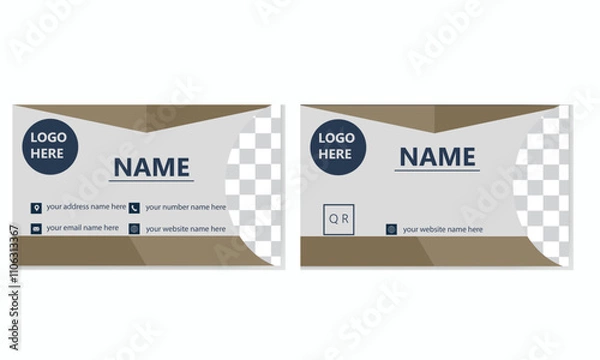 Fototapeta Modern business Card design template, Clean professional business card template, visiting card, Vector illustration print template.