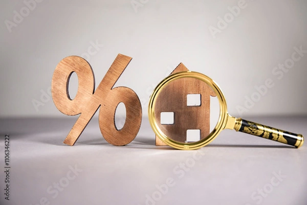 Obraz concept interest rates on mortgages