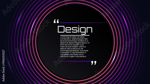 Fototapeta Dark background with colorful gradient neon lines. Vector illustration. Design for wallpaper, banner, background. 