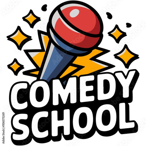 Fototapeta Comedy School Logo Vector