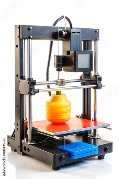 Fototapeta 3D Printer in Action Printing Object Layer by Layer