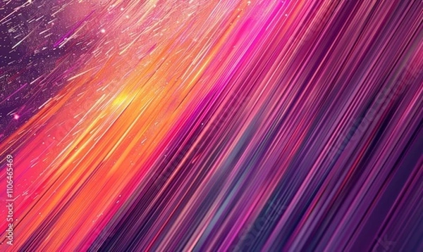 Fototapeta A colorful, abstract image with a purple and orange background and a blue stripe