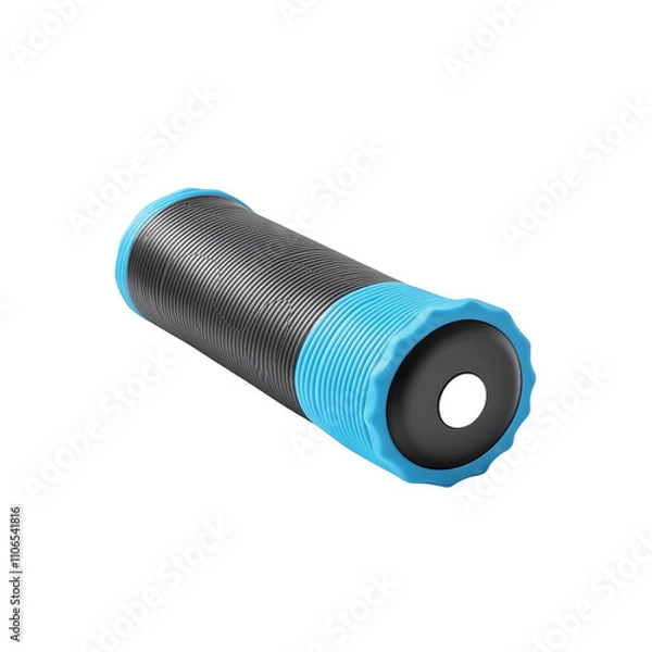 Fototapeta Black and Blue Foam Roller for Muscle Recovery and Physical Therapy