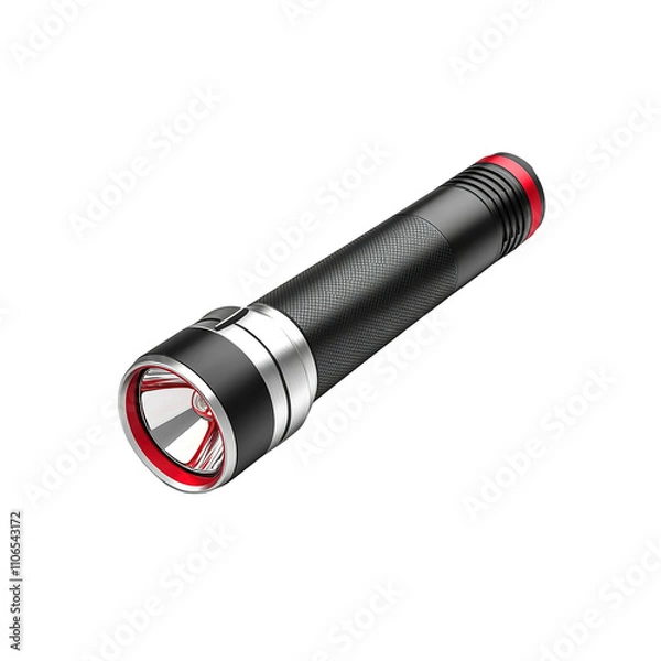 Fototapeta Powerful LED Flashlight with Red Accents - High-Intensity Portable Light