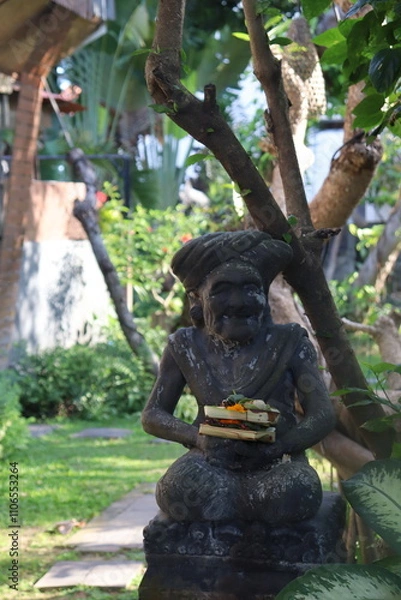 Fototapeta 발리, 여행, 관광, 자유, 동상, 종교, 동남아시아, 식물, 식물원, 상, 조각, 뜰, 신앙, asia, 관자놀이, 타이, 미술, 명상, 불교, 女, 타이, 문화, 돌, 네이처, 신, 나무, 낯, 엔젤, 여행, 고개