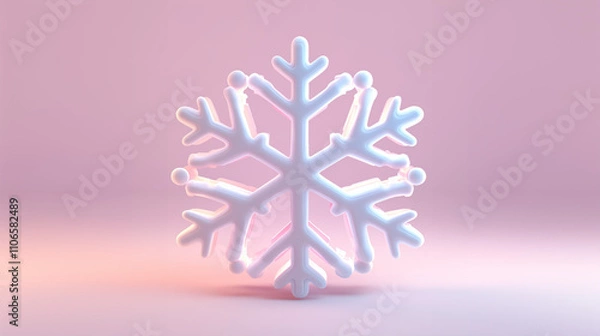 Obraz christmas snowflake on white background