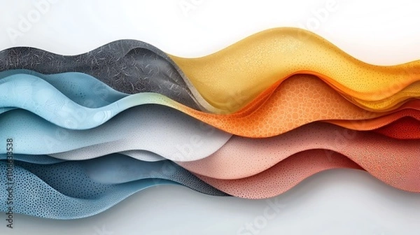 Fototapeta A vibrant and innovative display of abstract textures and colorful patterns inspired by nature, representing the latest design trends for the year 2025.