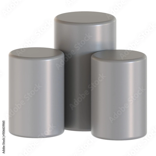 Obraz podium monochrome 3d icon illustration 