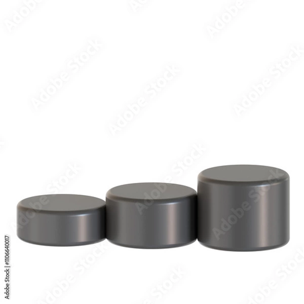 Fototapeta podium monochrome 3d icon illustration 