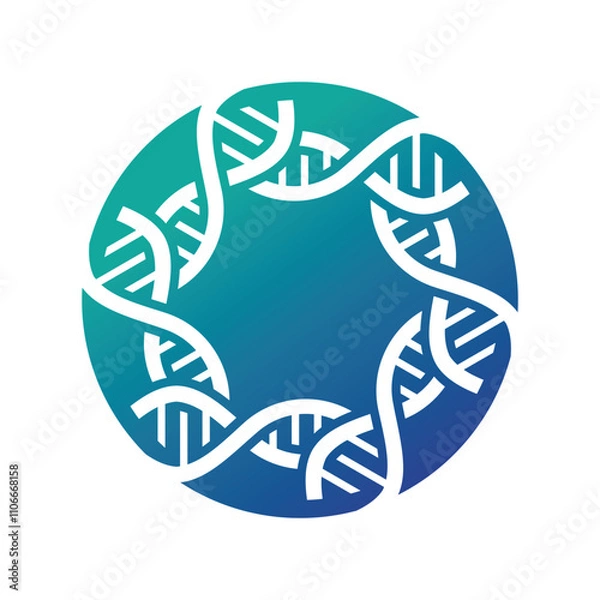 Fototapeta DNA helix logo template vector icon design