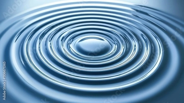 Fototapeta A close-up of water ripples creating circular patterns on a serene surface.