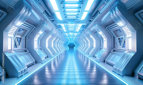 Fototapeta Tunnel corridor architecture