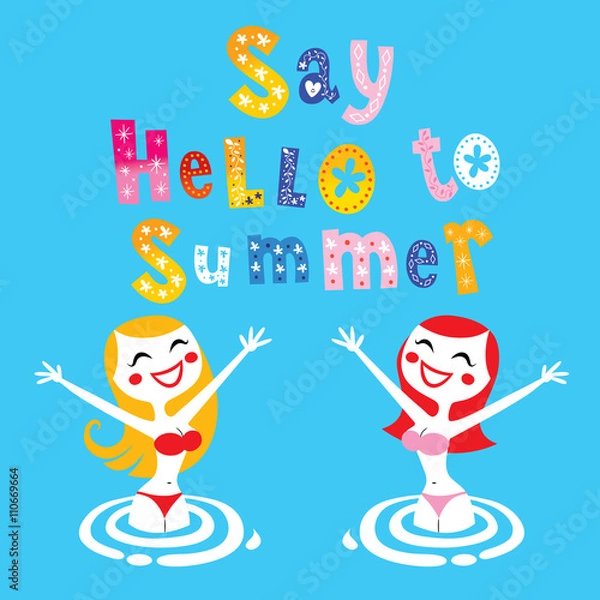 Fototapeta say hello to summer