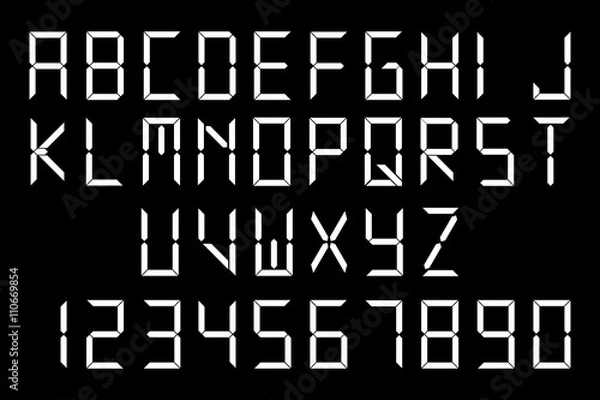 Obraz White digital font