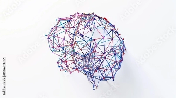 Fototapeta Artificial Intelligence Neural Network background, future technology.