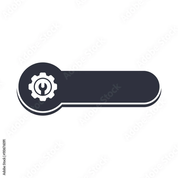 Obraz cog setting icon banner template