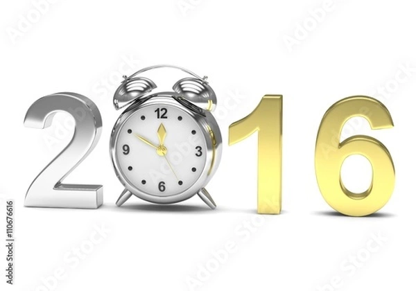 Fototapeta New year 2016 concept. 3d rendering.