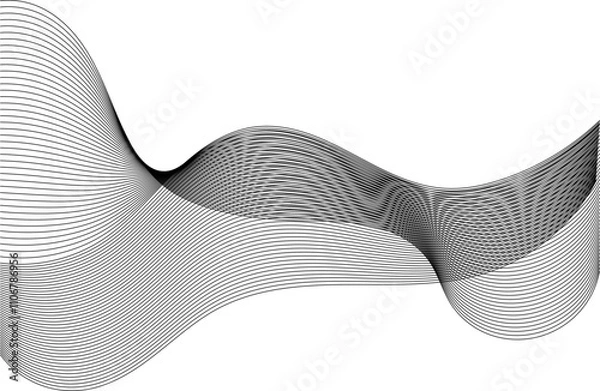 Fototapeta abstract wave lines