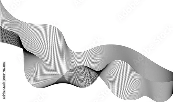 Fototapeta abstract wave lines