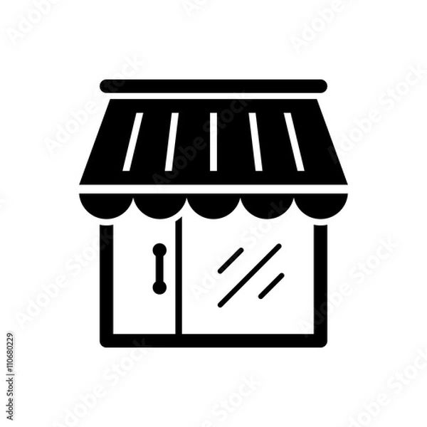 Obraz store icon black on white background