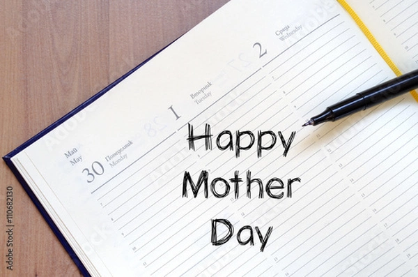 Fototapeta Happy mother day write on notebook