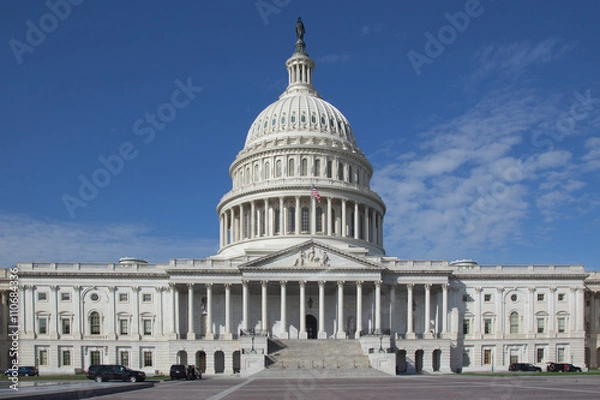 Obraz front view of Capitol Washington DC in sunny day
