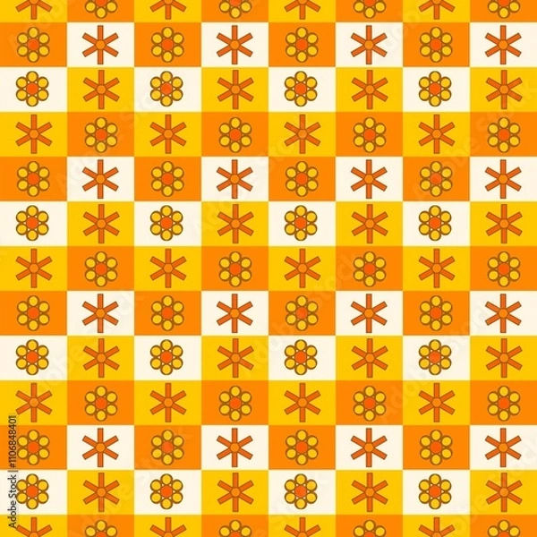 Fototapeta seamless pattern with flowers