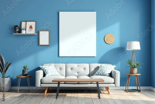 Fototapeta modern living room with sofa