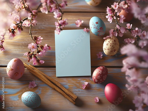 Obraz Happy Easter background, card, poster. Vector