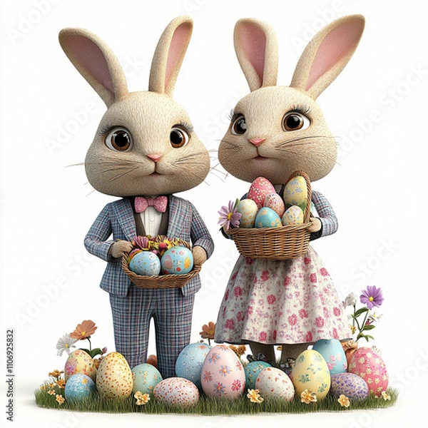 Obraz Happy Easter background, card, poster. Vector