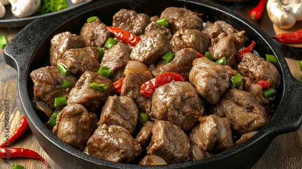 Fototapeta beef stew with potatoes